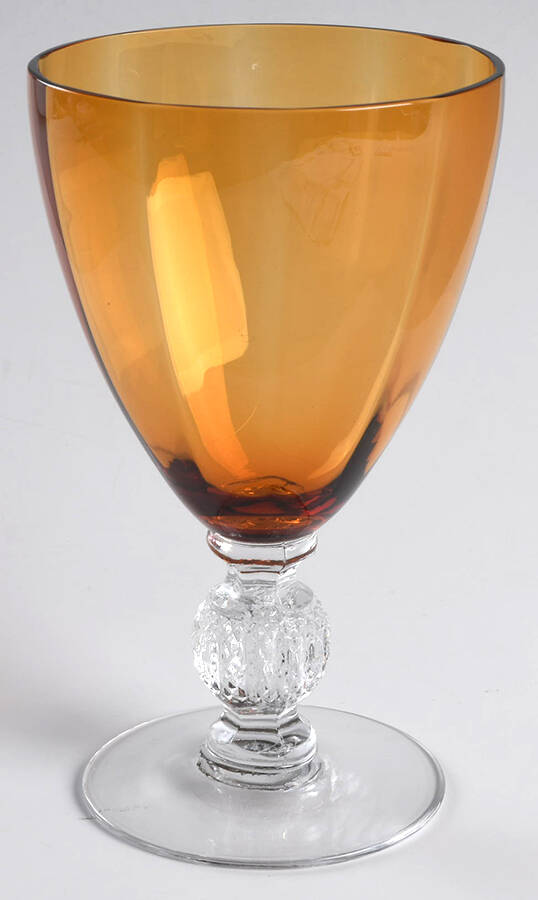 Aurora Amber Water Goblet by Cambridge-1