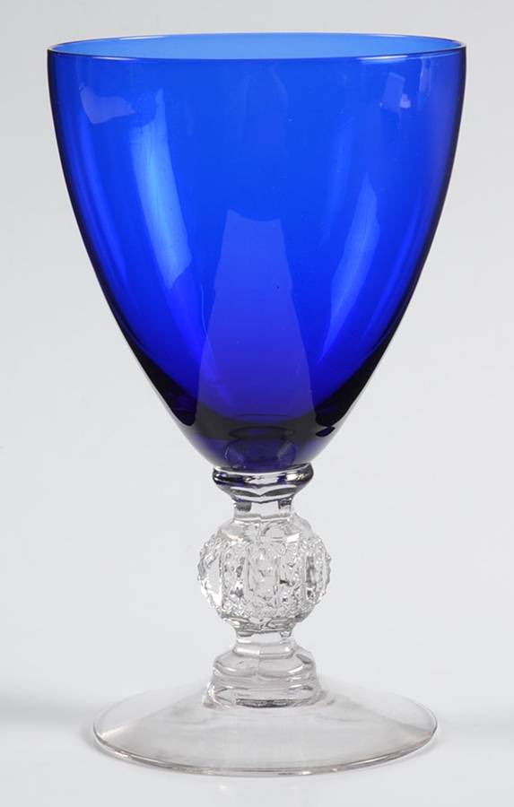 Aurora Cobalt Blue Water Goblet by Cambridge-1