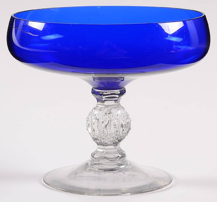 Aurora Cobalt Blue Round Compote (Height X Width) by Cambridge-1