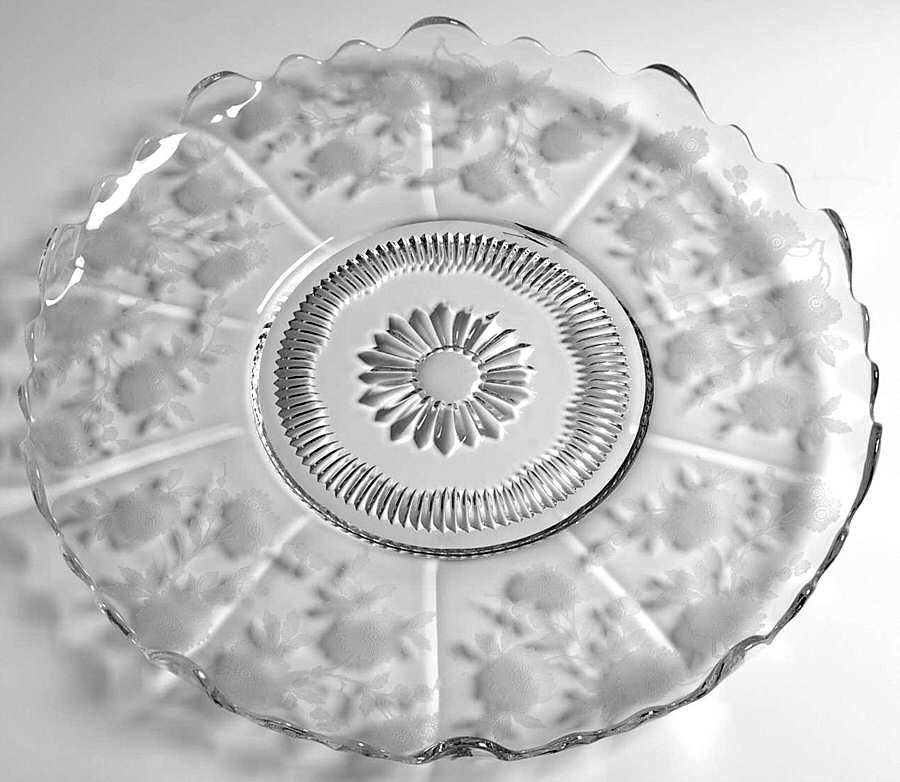 Blossom Time  Martha/128 14" Cupped Cabaret Plate by Cambridge-1