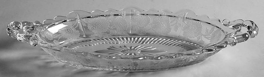 Blossom Time  8" 2 Handled Sugar/Cream/Pickle Tray (Martha/353) by Cambridge-1