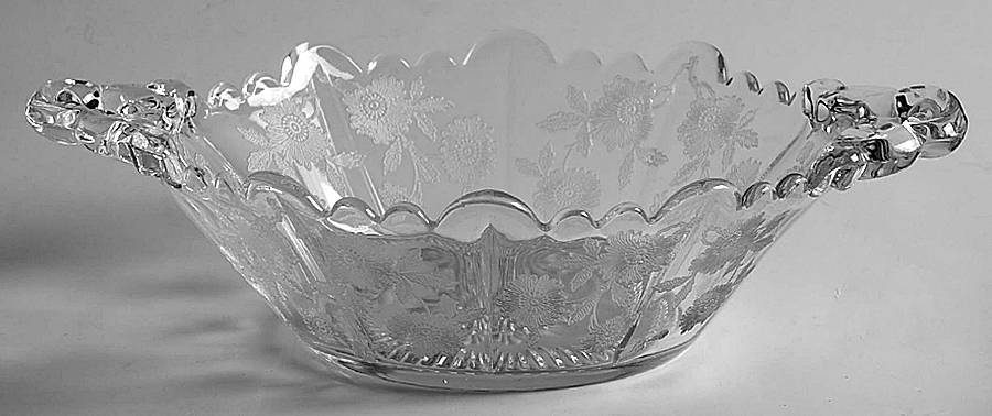 Blossom Time  Martha/324 5 1/2" 2 Handle Bon Bon/Mayonnaise Bowl by Cambridge-1