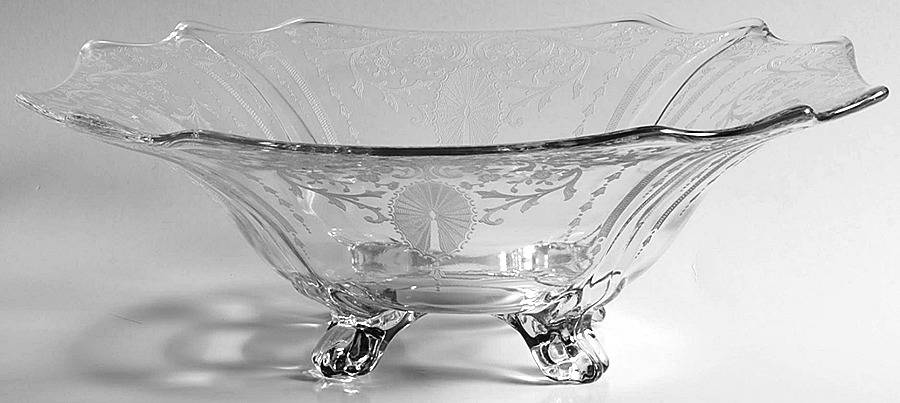 Candlelight #3400 11" 4 Toed Square Bowl by Cambridge-1