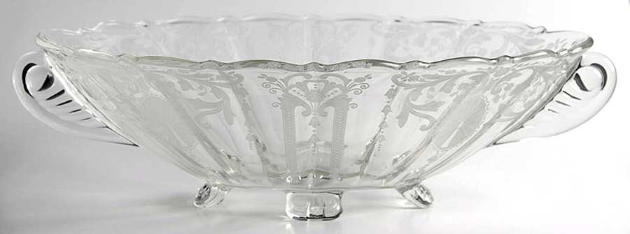 Candlelight 12" Oval 4-Toed Handled Bowl by Cambridge-1