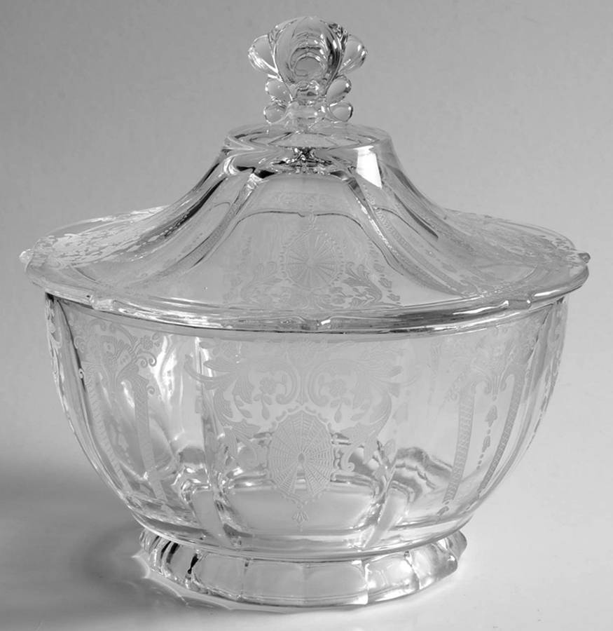 Candlelight Footed Candy Box & Lid by Cambridge-1