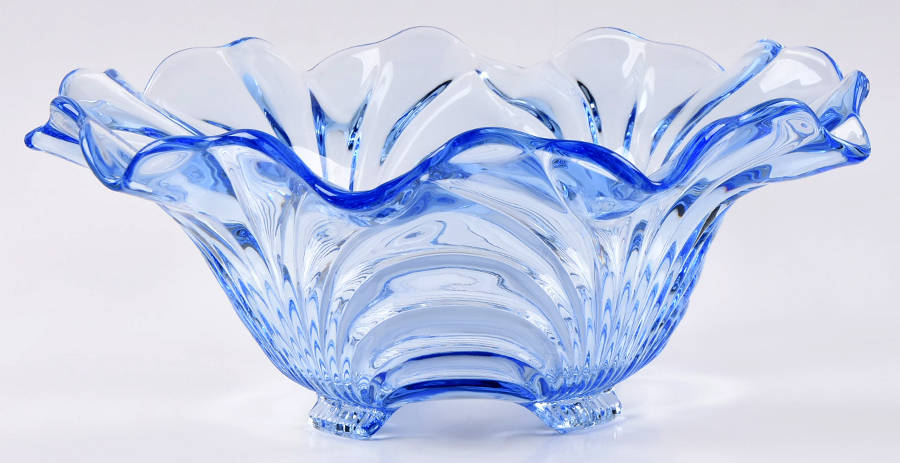 Caprice Moonlight Blue (Stem 300) 11" 4-Toed Footed Bowl by Cambridge-1