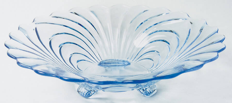 Caprice Moonlight Blue (Stem 300) 10" 3-Toed Footed Bowl by Cambridge-1