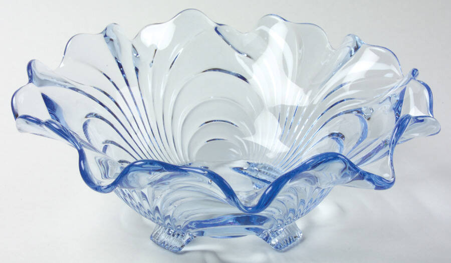 Caprice Moonlight Blue (Stem 300) 9" 4-Toed Crimped Bowl by Cambridge-1