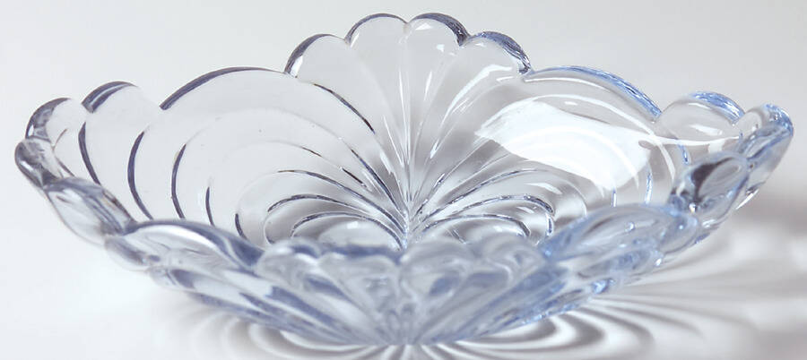 Caprice Moonlight Blue (Stem 300) Diamond Bowl by Cambridge-1