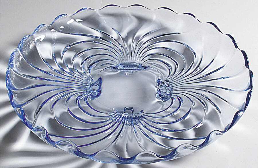 Caprice Moonlight Blue (Stem 300) 14" 4-Toed Cabaret Plate by Cambridge-1
