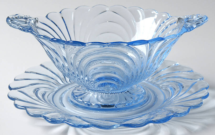 Caprice Moonlight Blue (Stem 300) Mayonnaise Bowl and Underplate Only by Cambridge-1