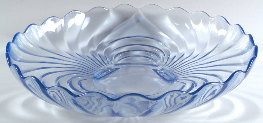 Caprice Moonlight Blue (Stem 300) 13" Shallow Round Bowl by Cambridge-1