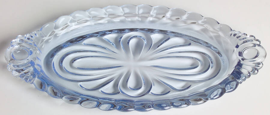 Caprice Moonlight Blue (Stem 300) 7" Handled Oval Tray by Cambridge-1