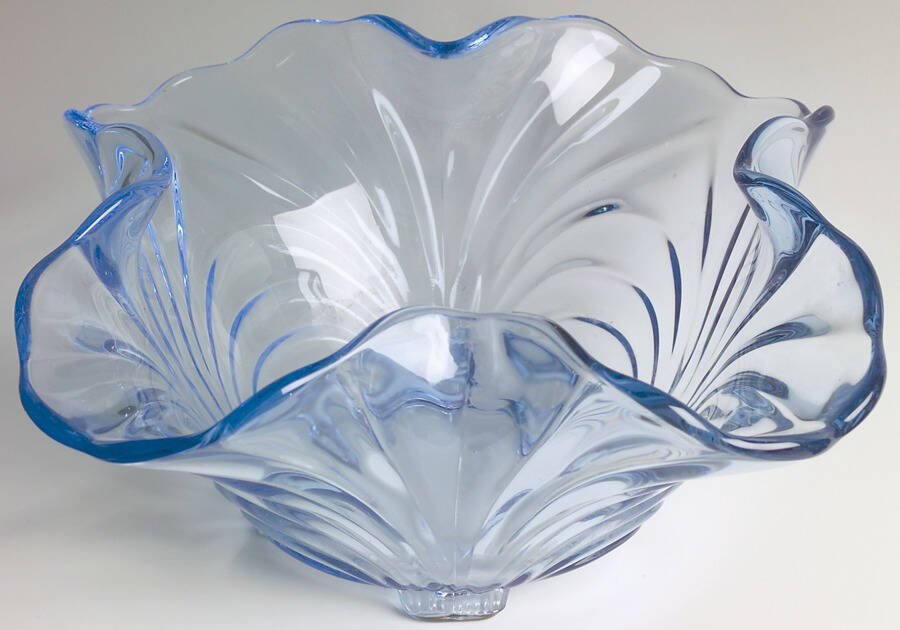 Caprice Moonlight Blue (Stem 300) Square 4-Toed Flared Bowl by Cambridge-1