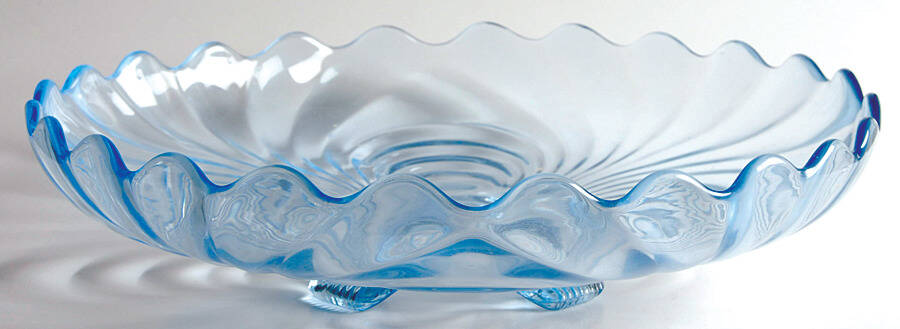 Caprice Moonlight Blue (Stem 300) 10" 4-Toed Round Shallow Bowl by Cambridge-1