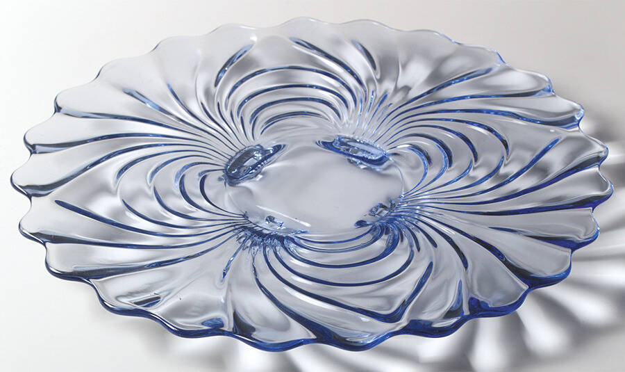Caprice Moonlight Blue (Stem 300) 14" 4-Toed Torte Plate by Cambridge-1