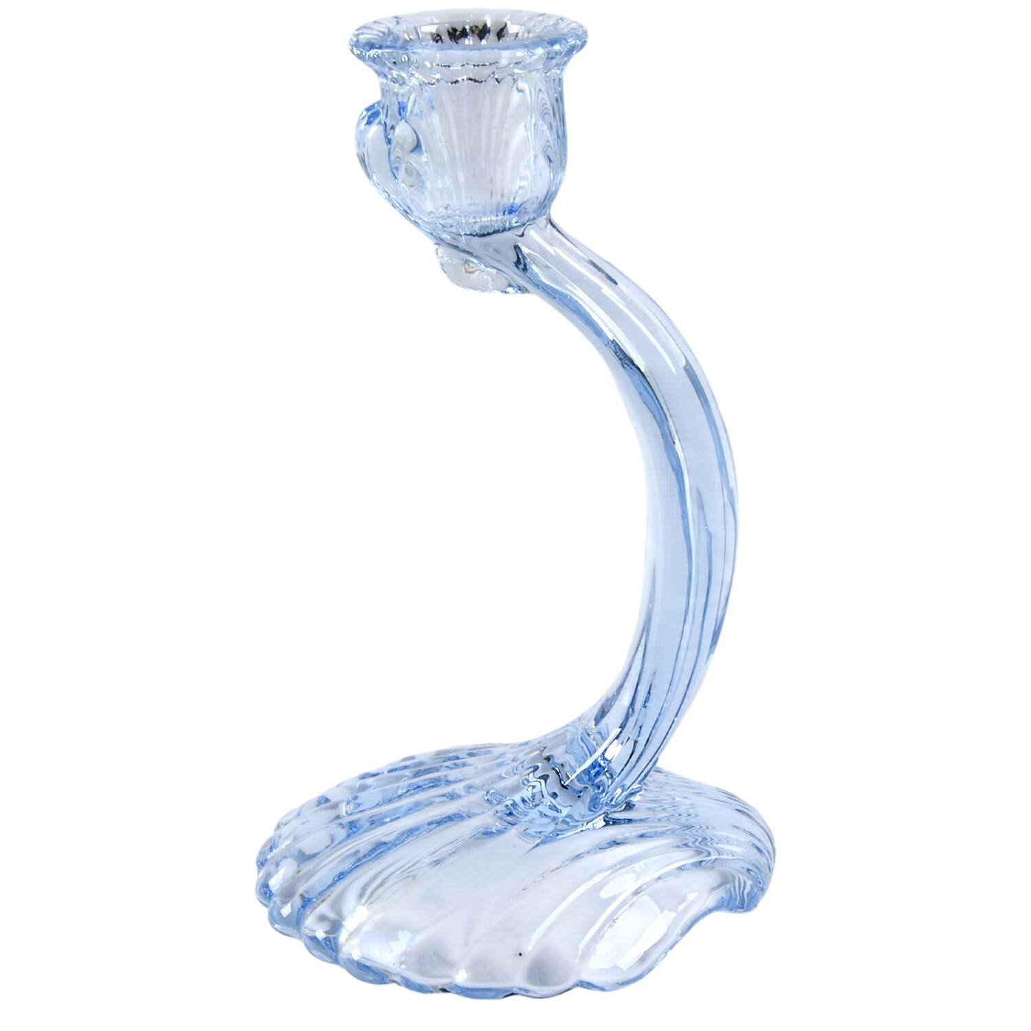 Caprice Moonlight Blue (Stem 300) Single Candlestick No Prism by Cambridge-1