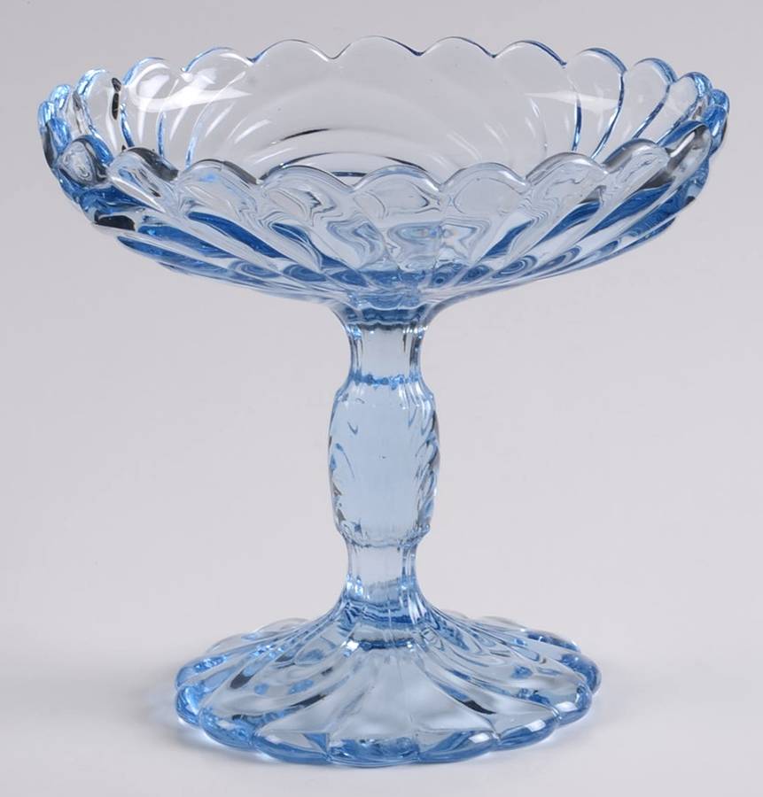 Caprice Moonlight Blue (Stem 300) Round Compote (Height X Width) by Cambridge-1
