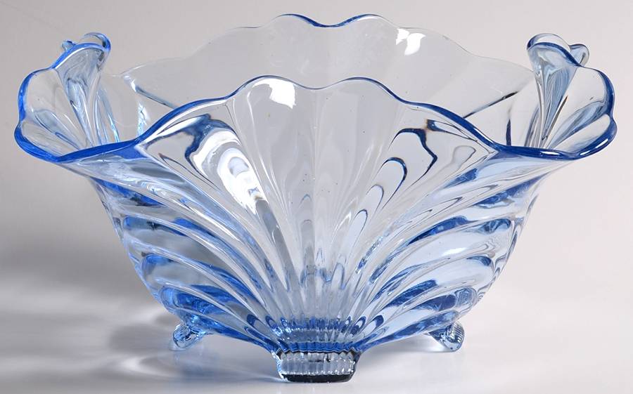 Caprice Moonlight Blue (Stem 300) 11" Round Crimped Bowl by Cambridge-1