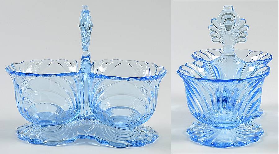 Caprice Moonlight Blue (Stem 300) Divided Dressing Bowl by Cambridge-1