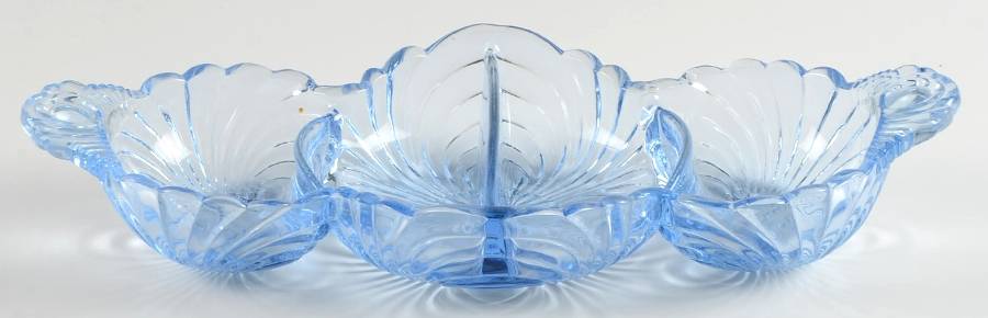 Caprice Moonlight Blue (Stem 300) 12" Oblong 4 Part Relish by Cambridge-1