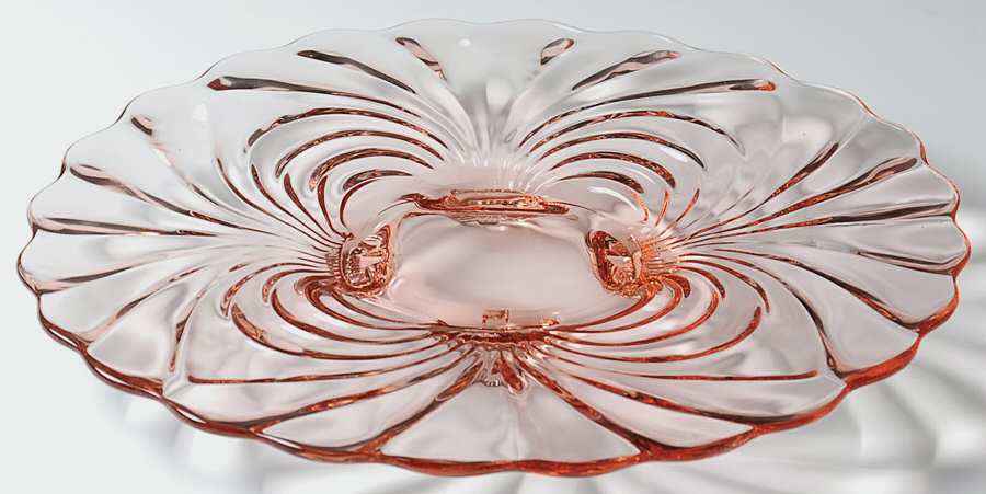 Caprice Pink (Stem 300) 14" 4-Toed Torte Plate by Cambridge-1