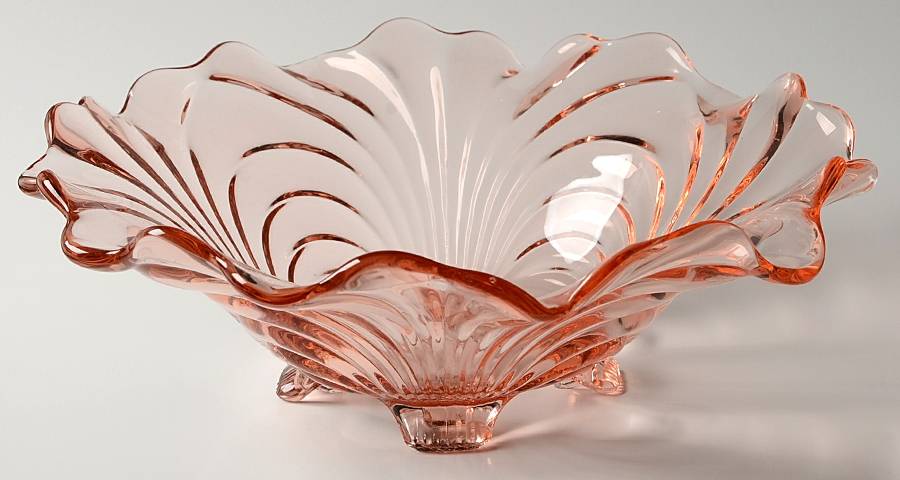 Caprice Pink (Stem 300) 10" 4-Toed Footed Bowl by Cambridge-1