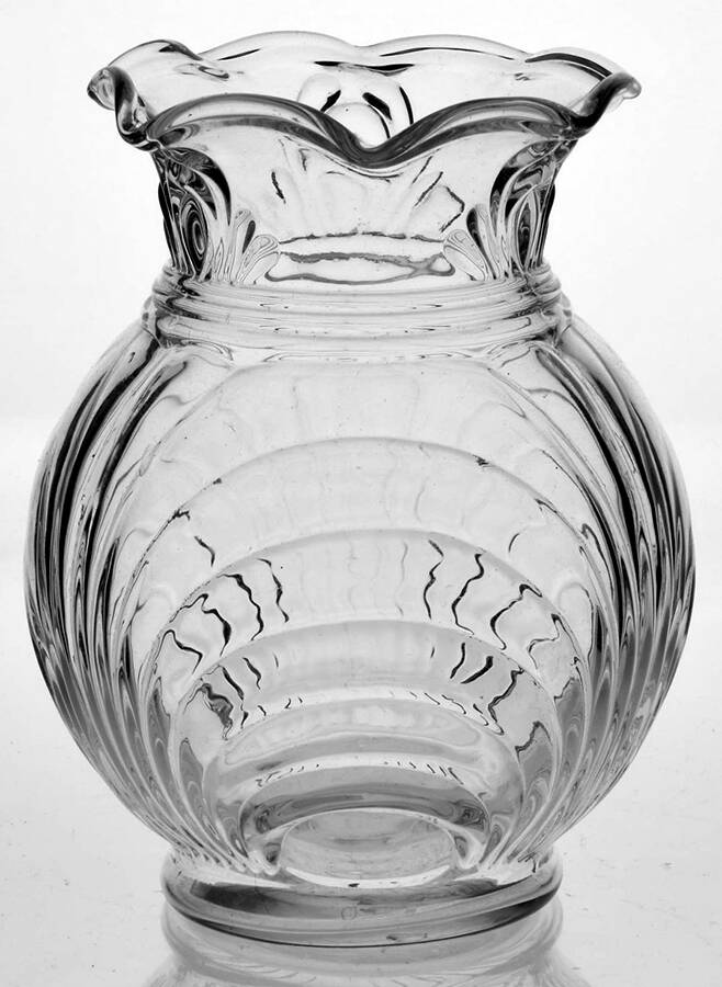 Caprice Clear (Stem 300) 4" Ruffled Ball Vase by Cambridge-1