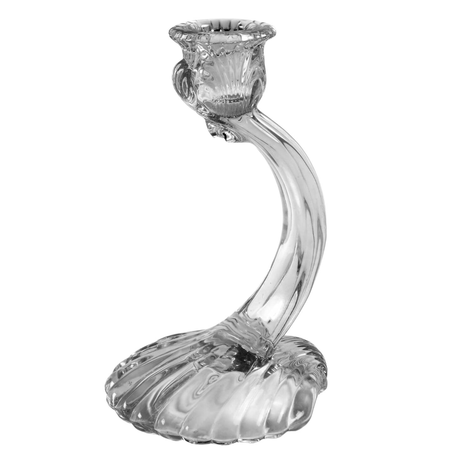Caprice Clear (Stem 300) Single Candlestick No Prism by Cambridge-1