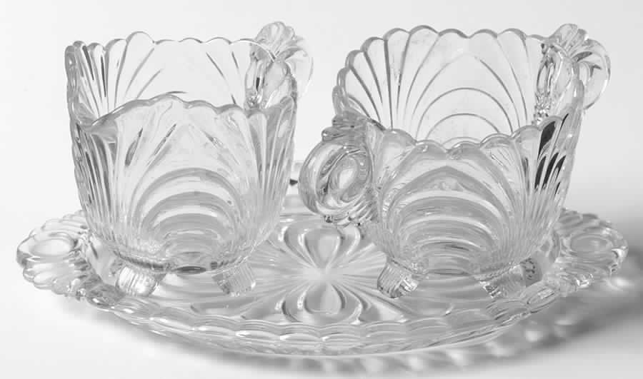 Caprice Clear (Stem 300) Mini Creamer, Sugar and Tray Set by Cambridge-1