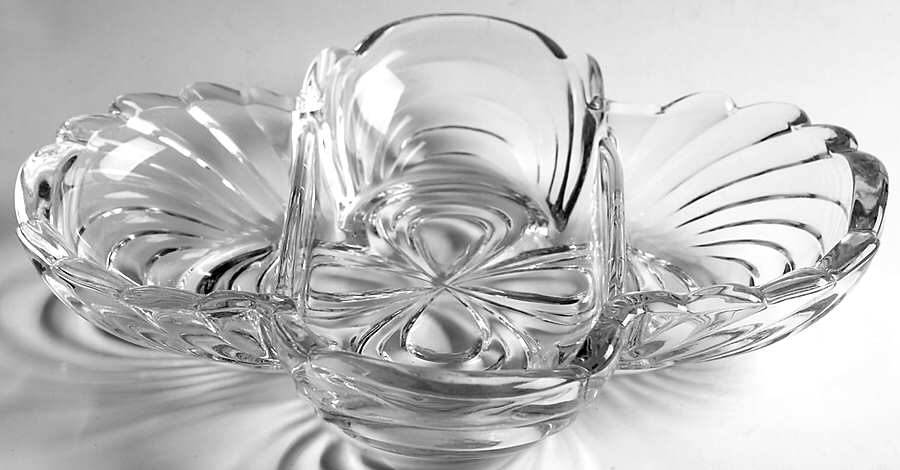 Caprice Clear (Stem 300) 8" #124 3 Part Celery/Relish by Cambridge-1
