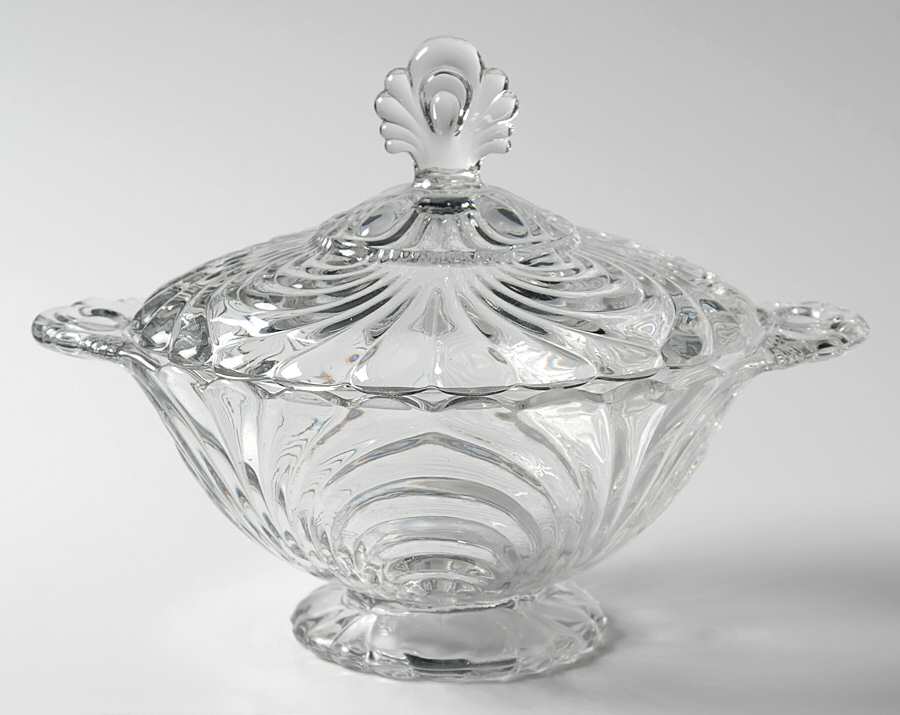 Caprice Clear (Stem 300) Footed Candy Dish & Lid by Cambridge-1