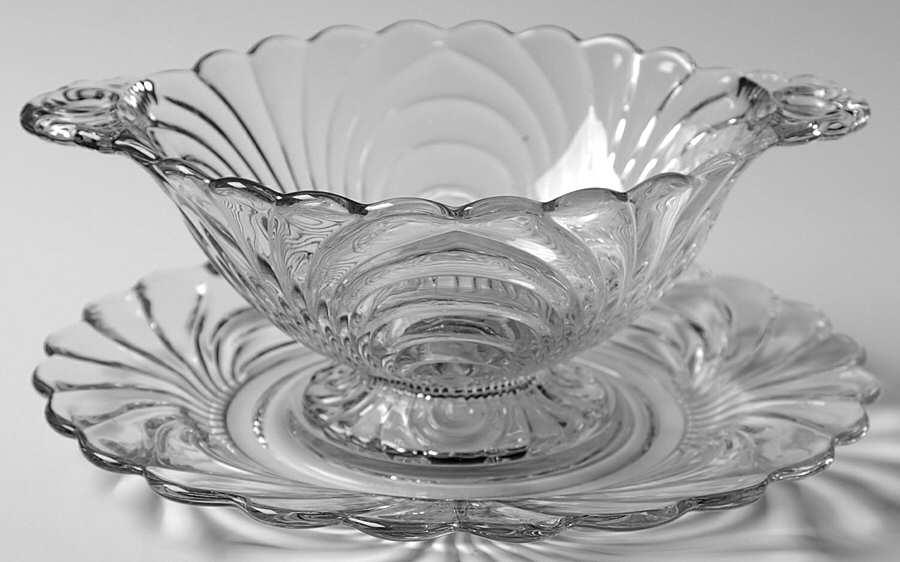 Caprice Clear (Stem 300) Mayonnaise Bowl and Underplate Only by Cambridge-1