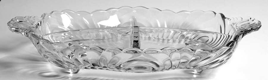 Caprice Clear (Stem 300) 12" Oval 3 Part Celery/Relish by Cambridge-1
