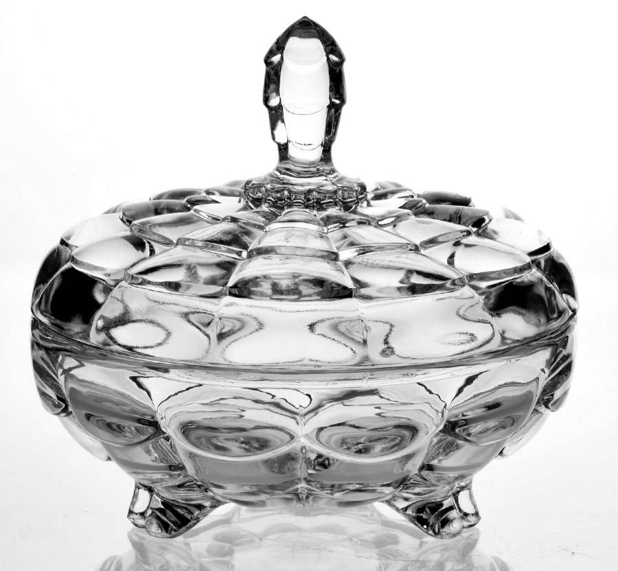 Cascade Clear Footed Candy Box & Lid by Cambridge-1