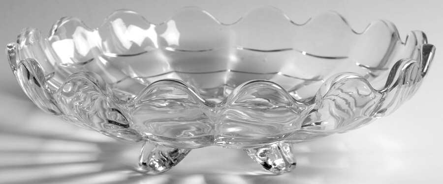 Cascade Clear 10" 3-Toed Footed Bowl by Cambridge-1