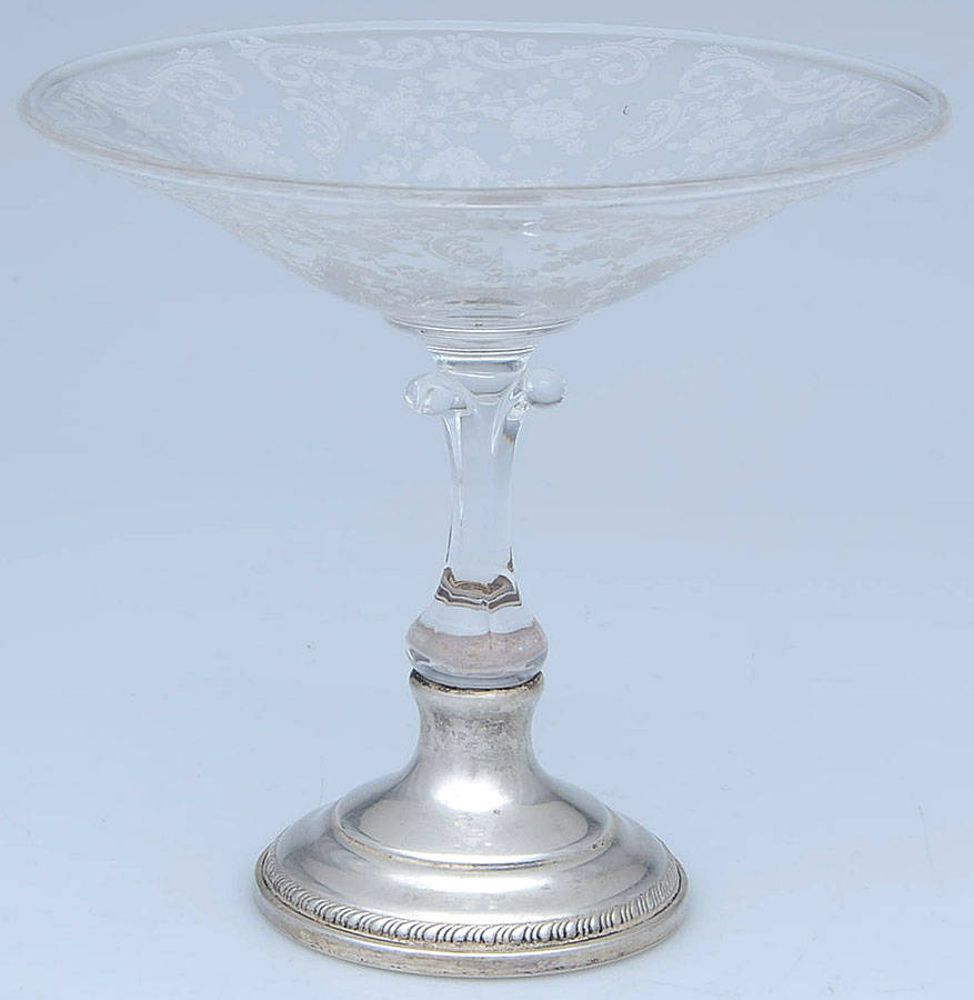 Chantilly Round Compote with Sterling Base (Height X Width) by Cambridge-1