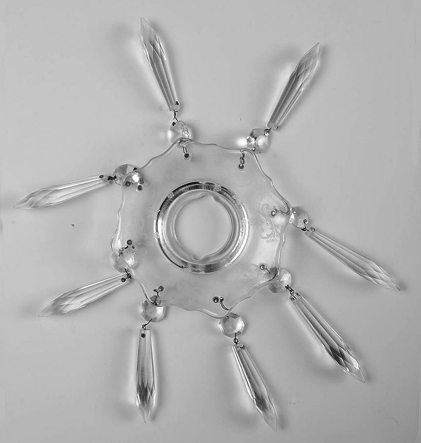 Chantilly Bobeche-Holds 8 Prisms by Cambridge-1