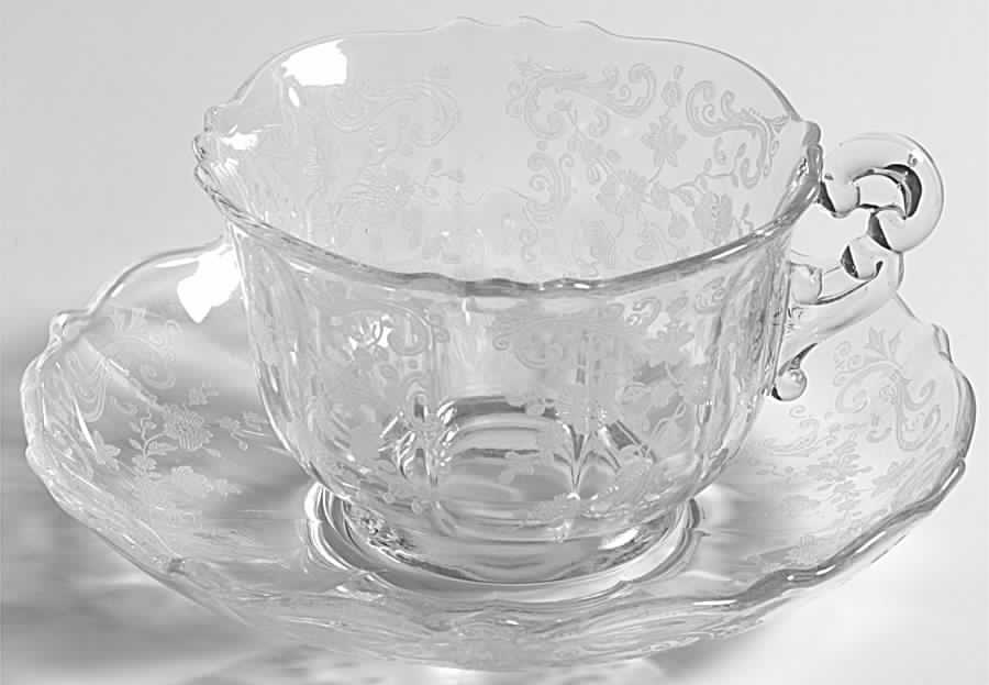 Chantilly Shape 3900 Cup and Saucer Set by Cambridge-1