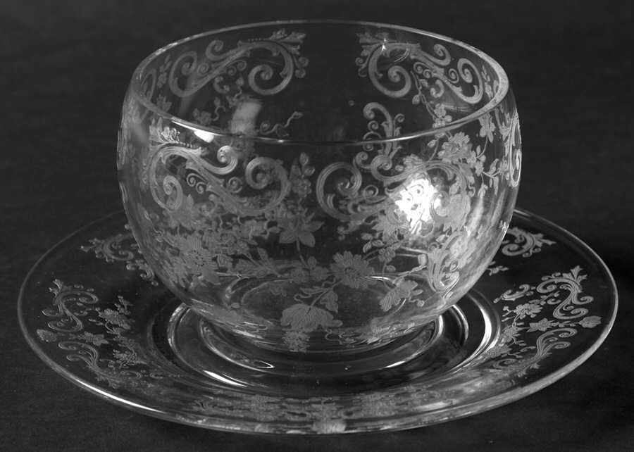 Chantilly Mayonnaise Bowl & Underplate (1532) by Cambridge-1