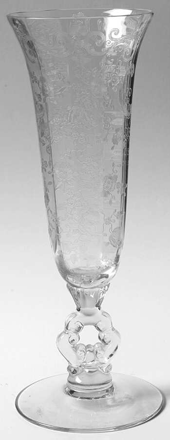 Chantilly 10" Keyhole-Stem Footed Vase by Cambridge-1