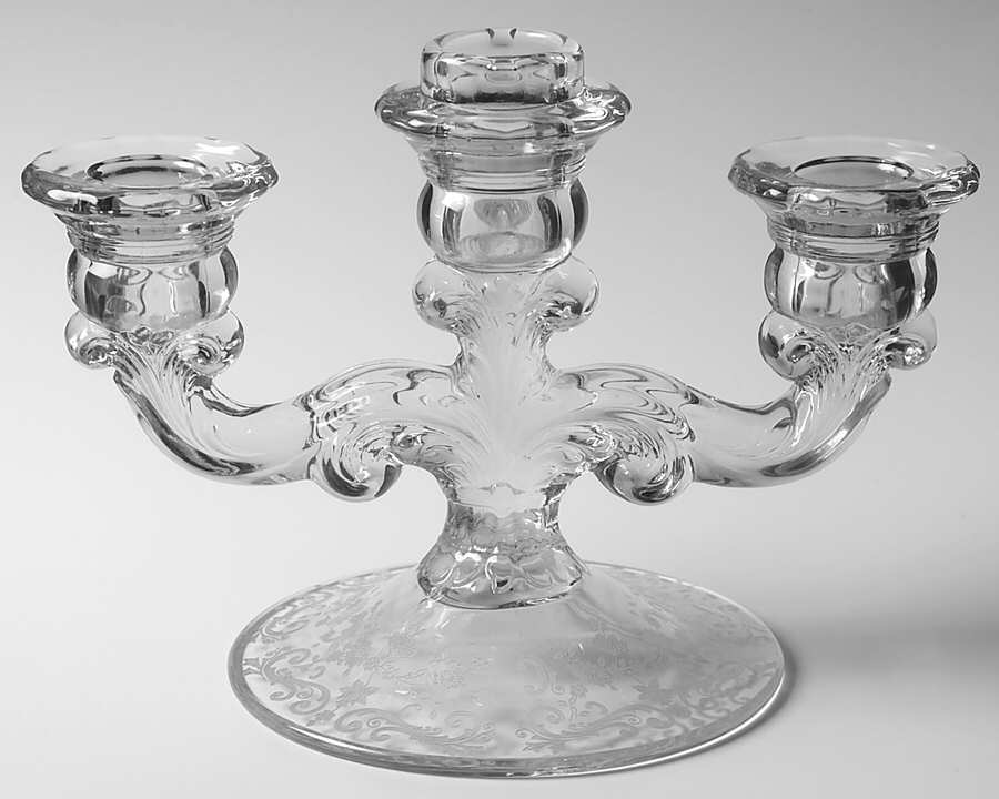 Chantilly Candlestick-3 Light Holds 1 Bobches by Cambridge-1