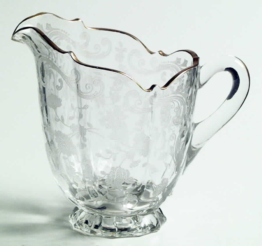 Chantilly (Stem #3625, Gold Trim) Creamer by Cambridge-1