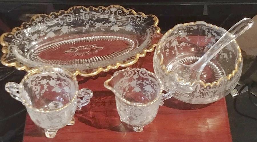 Chantilly (Stem #3625, Gold Trim) Martha/250 Individual Creamer by Cambridge-1