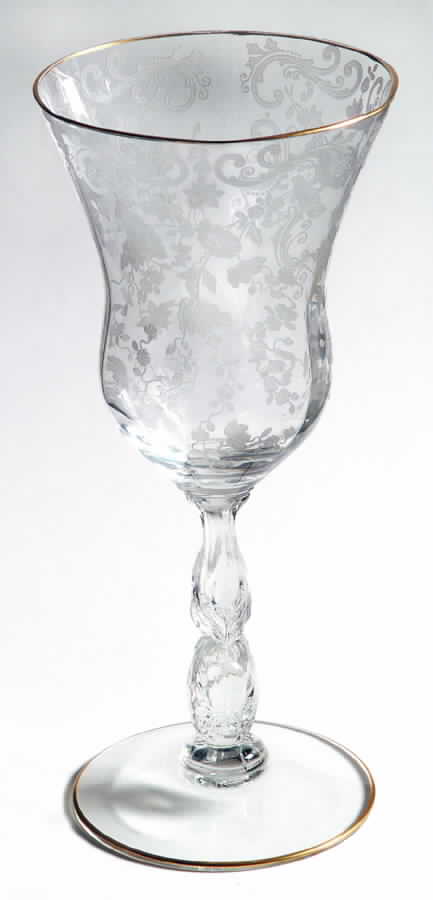 Chantilly (3600, Gold Trim) Water Goblet by Cambridge-1