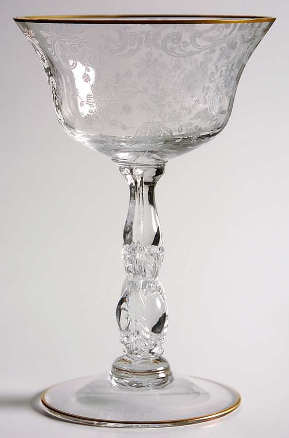 Chantilly (3600, Gold Trim) Champagne/Tall Sherbet by Cambridge-1