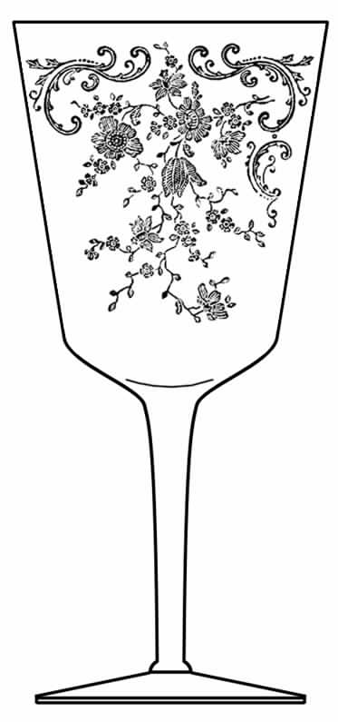 Chantilly Water Goblet by Cambridge-1