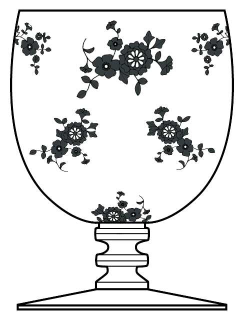 Chintz Water Goblet by Cambridge-1