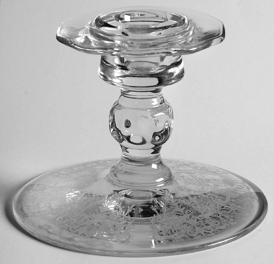 Cleo Clear (Stem 7606) 3400/627 Single Light Candlestick by Cambridge-1