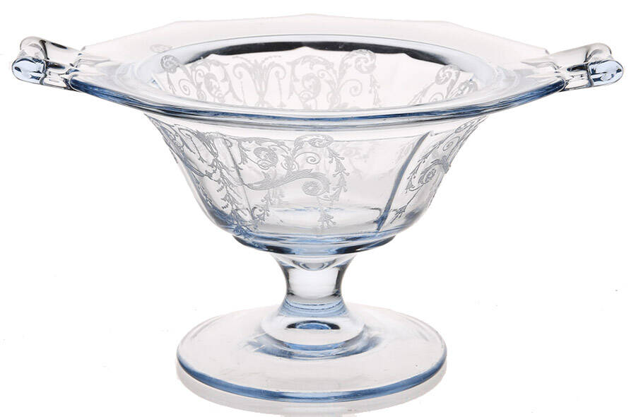 Cleo Blue (Stem 3077) Mayonnaise Bowl, Bowl Only by Cambridge-1